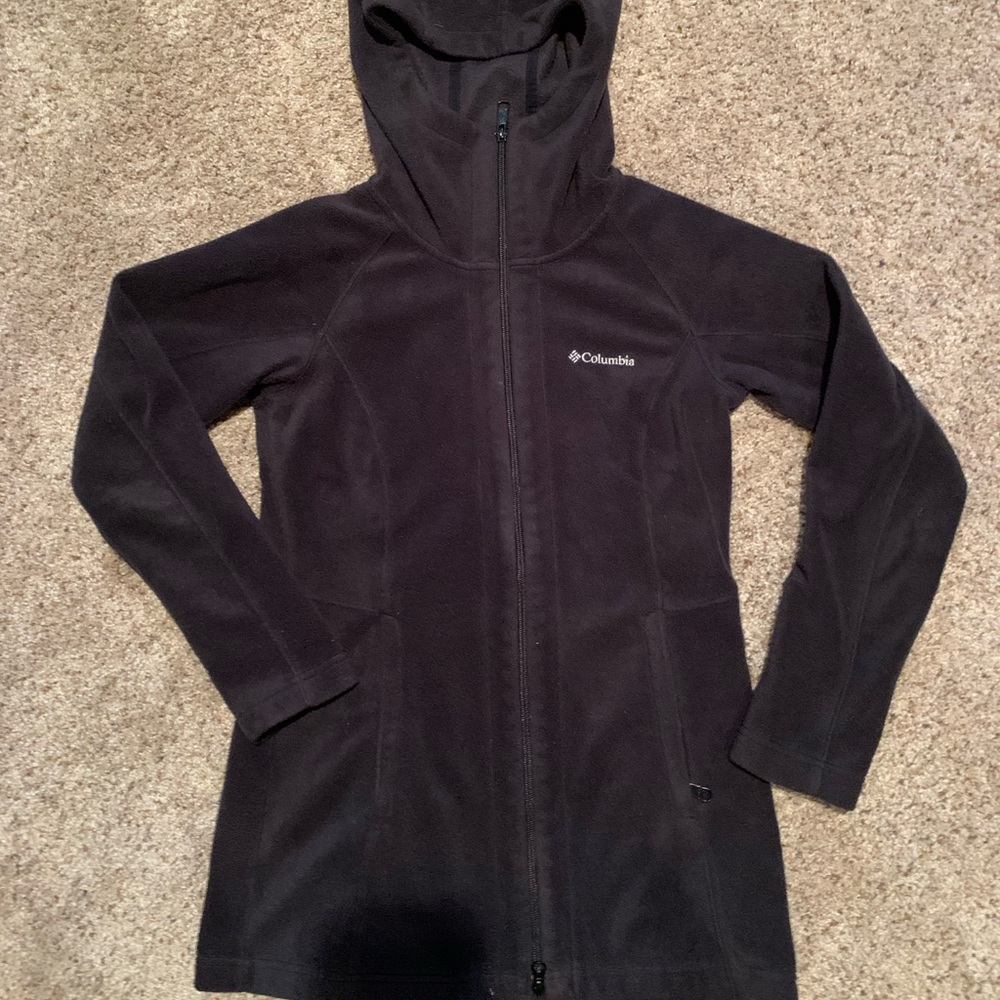 Columbia fleece zip up hoodie- narrow fit- Sz XS